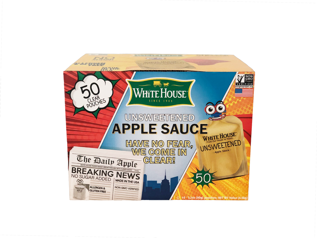 50 Pack Unsweetened Apple Sauce Pouches