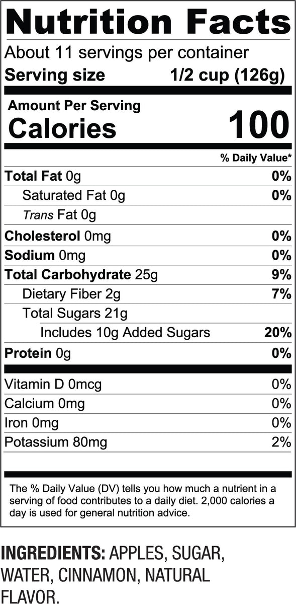 48oz Cinnamon Apple Sauce White House Foods Official