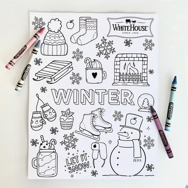 Winter Coloring Page Printable