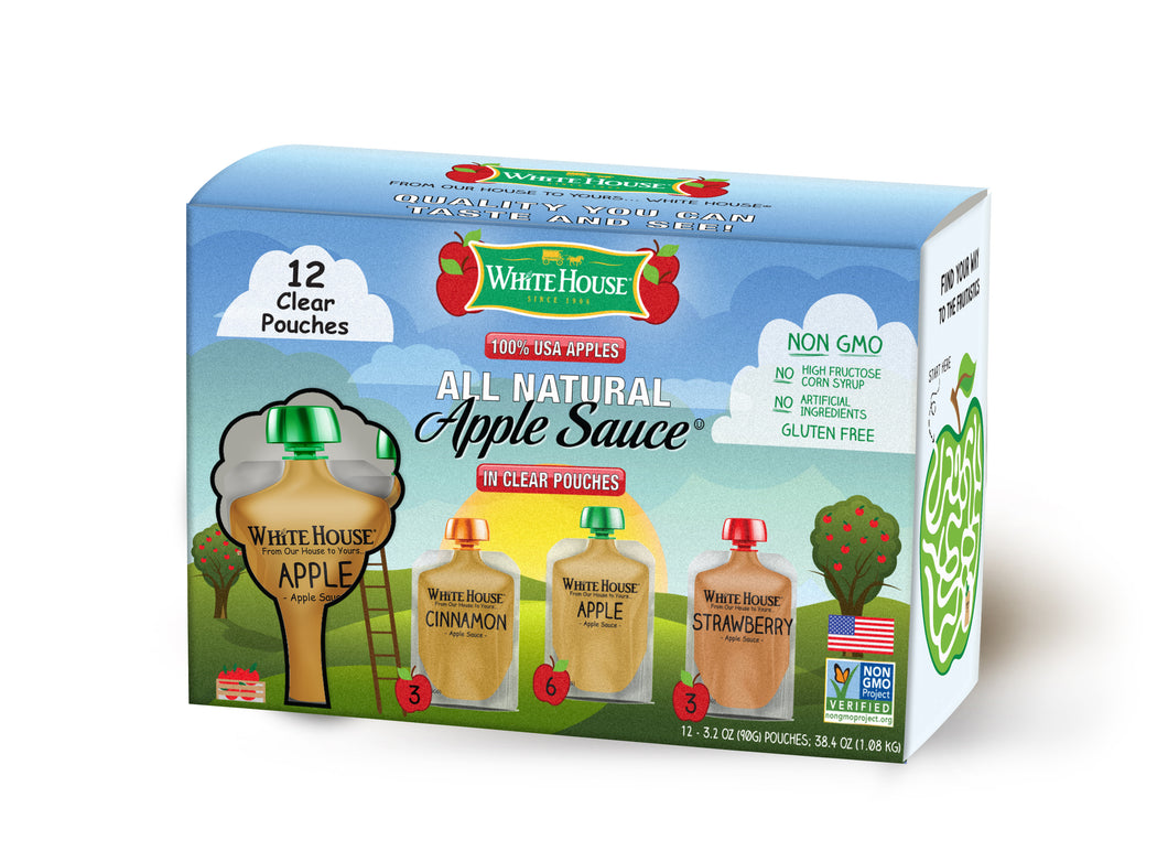 12 pack - Variety Apple Sauce Pouches