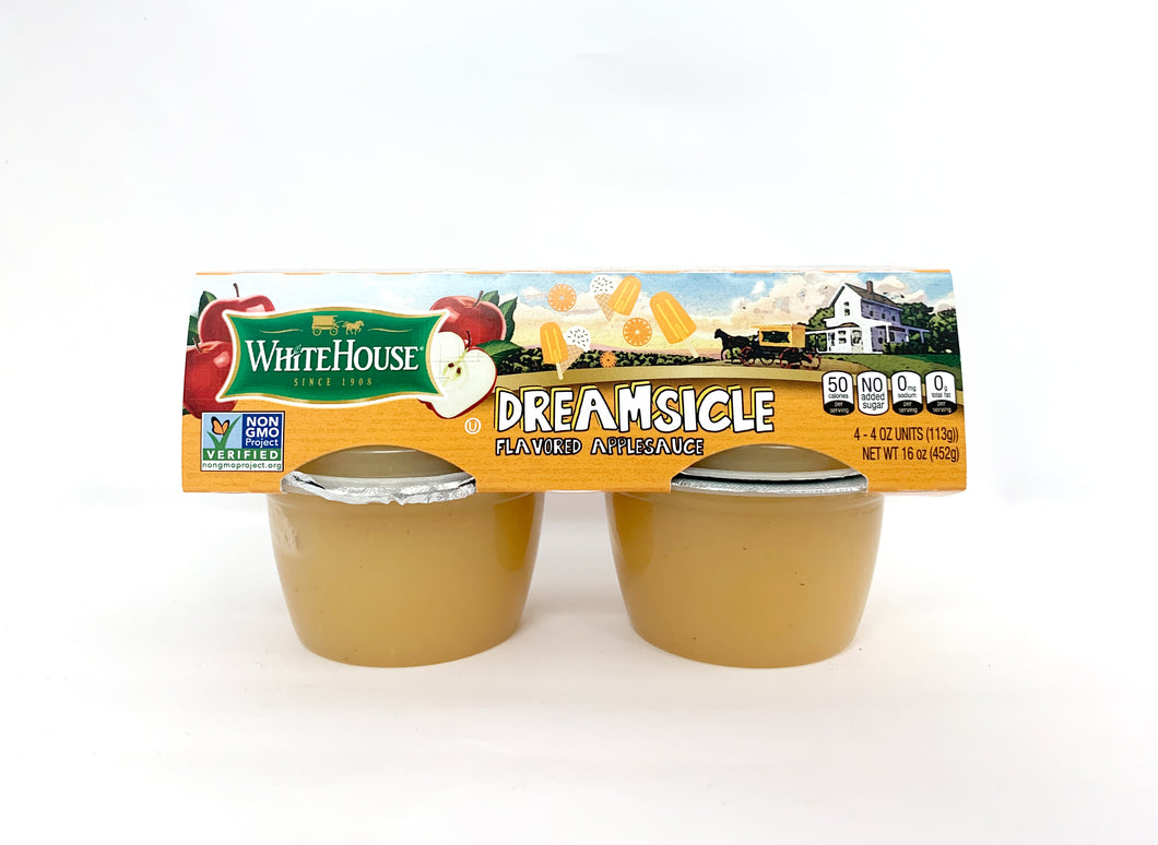 Dreamsicle Dessert Apple Sauce 4pk Cups