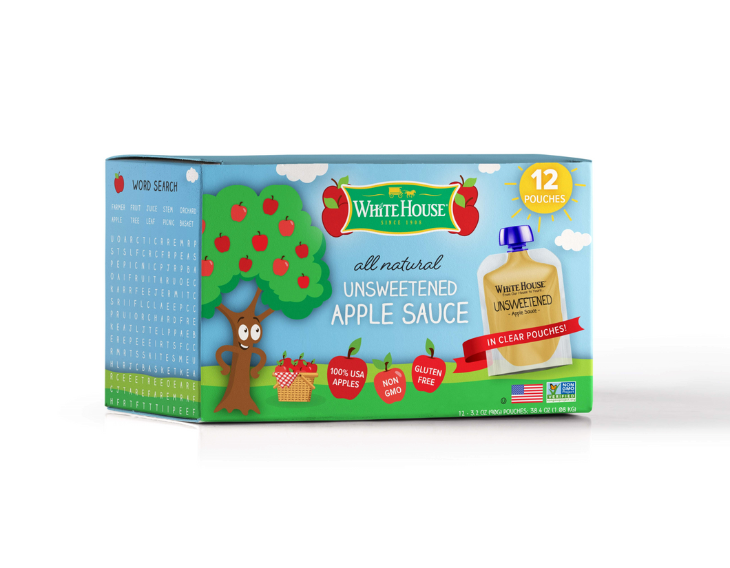 12 pack - Unsweetened Apple Sauce Pouches